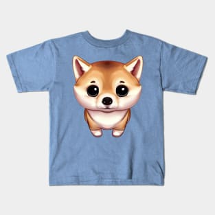 Shiba Inu's Charming Aura Kids T-Shirt